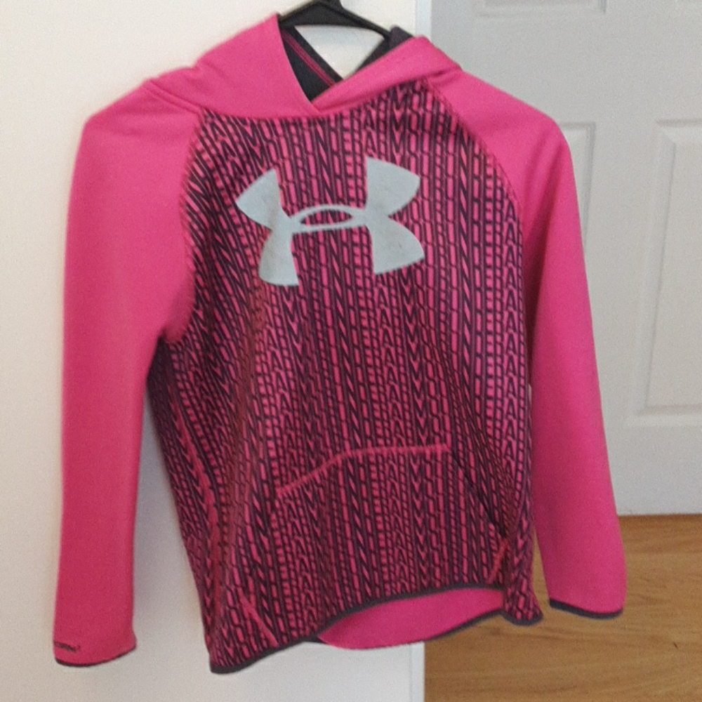 Pink grey and black Under Armour hoodie